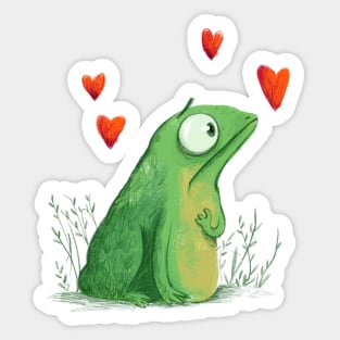 Frog in Love Sticker